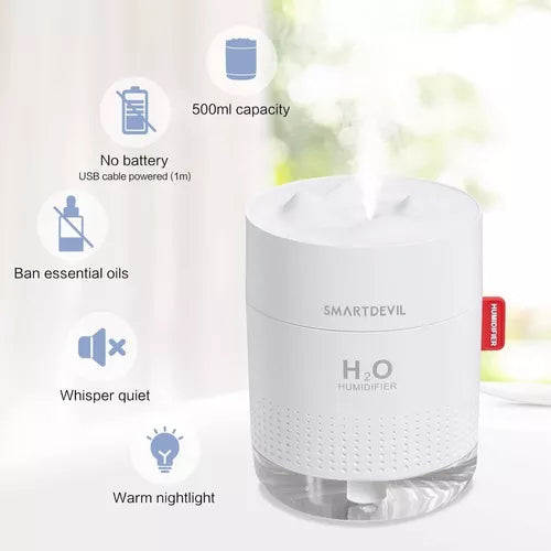 Smartdevil Small Humidifiers, 500ml Desk Humidificador