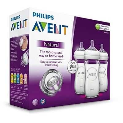 Philips Avent Scf673/17 Paq De 3 Botellas De Vidrio 8oz