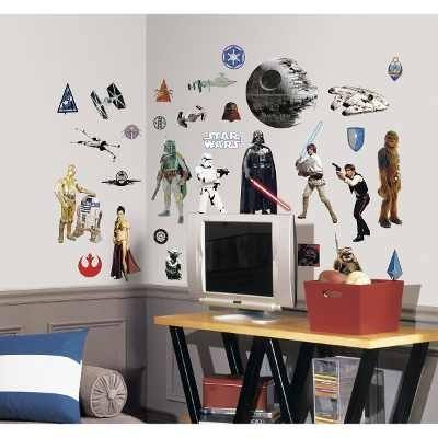 Roommates Classic Despegar Y Pegar Tatuajes Pared Star Wars