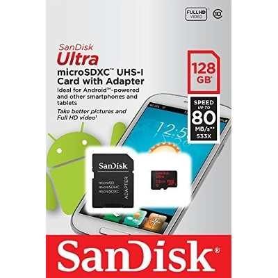 Sandisk Ultra 128 Gb Microsdxc Uhs-i Con Adaptador