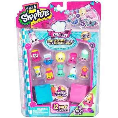 Shopkins 56144  figuras Club Del Chef Temporada 6 Paquete Con 12