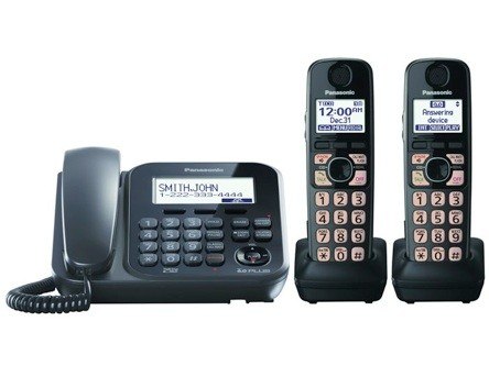 Panasonic Set De Telefono Con 2 Extensiones Kx-tg4772b Dect