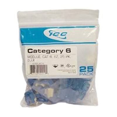 Icc Icc-cat6jkpk-bl Ic107l6cbl Conector Modular Cat6 Azul