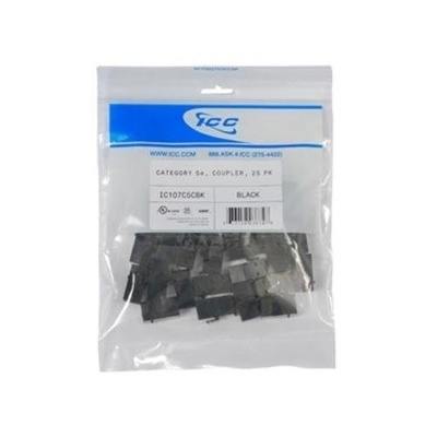 Icc Ic107c5cbk Modulo Acoplador Cat 5e Paquete Con 25 Negro