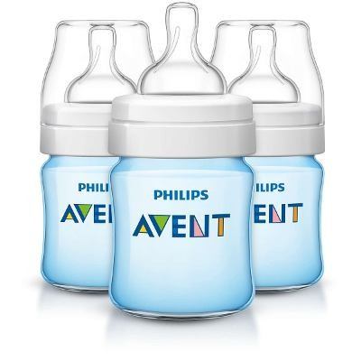Avent Classic + Plus Set De 3 Biberones 4 Oz Azul Scf562/37