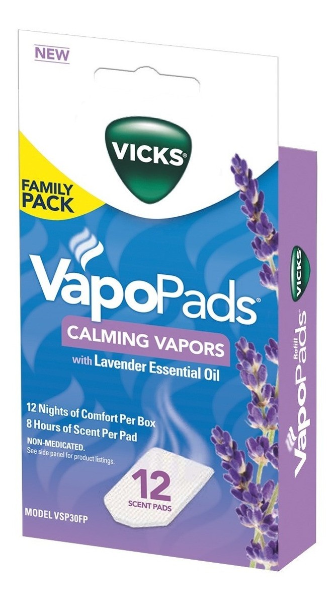 Vicks Vsp30fp Vapo Pads Lavanda Caja Con 12 Piezas Lavender