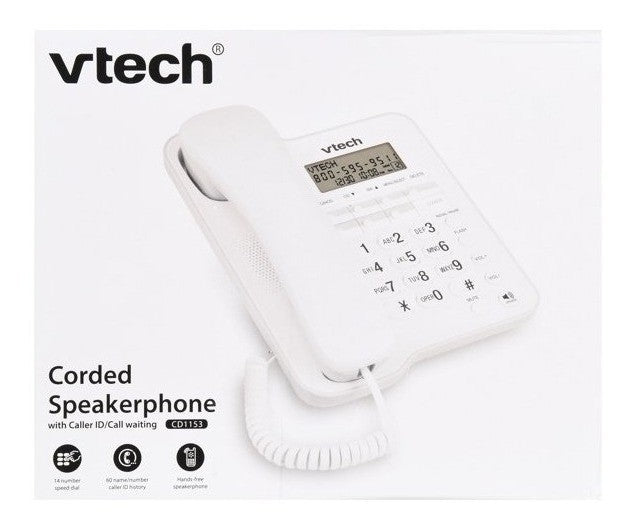 Vtech Cd1153 Telefono Altavoz Identificador De Llamadas