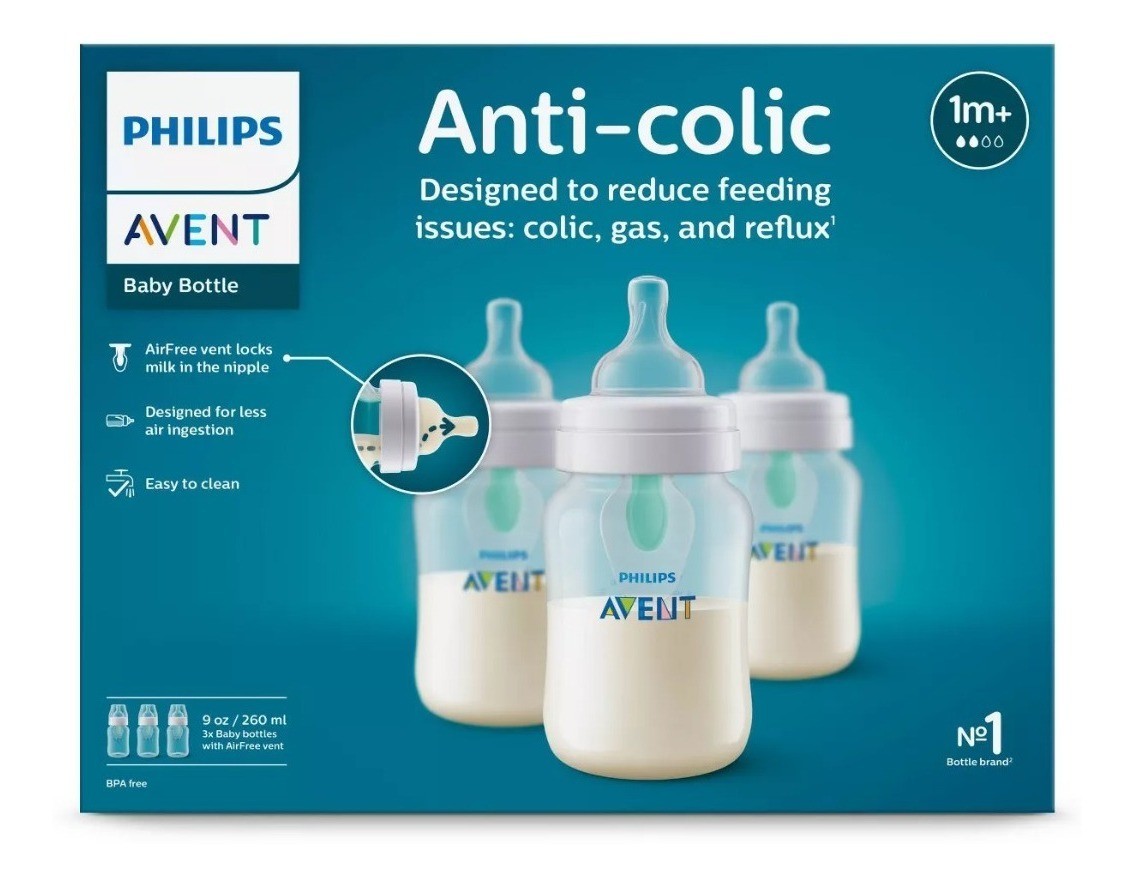Philips Avent 3 Biberones Anticolico Airfree 255ml