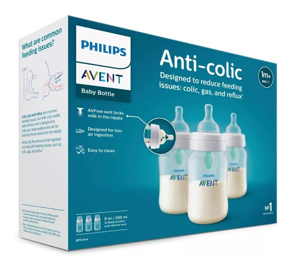 Philips Avent 3 Biberones Anticolico Airfree 255ml
