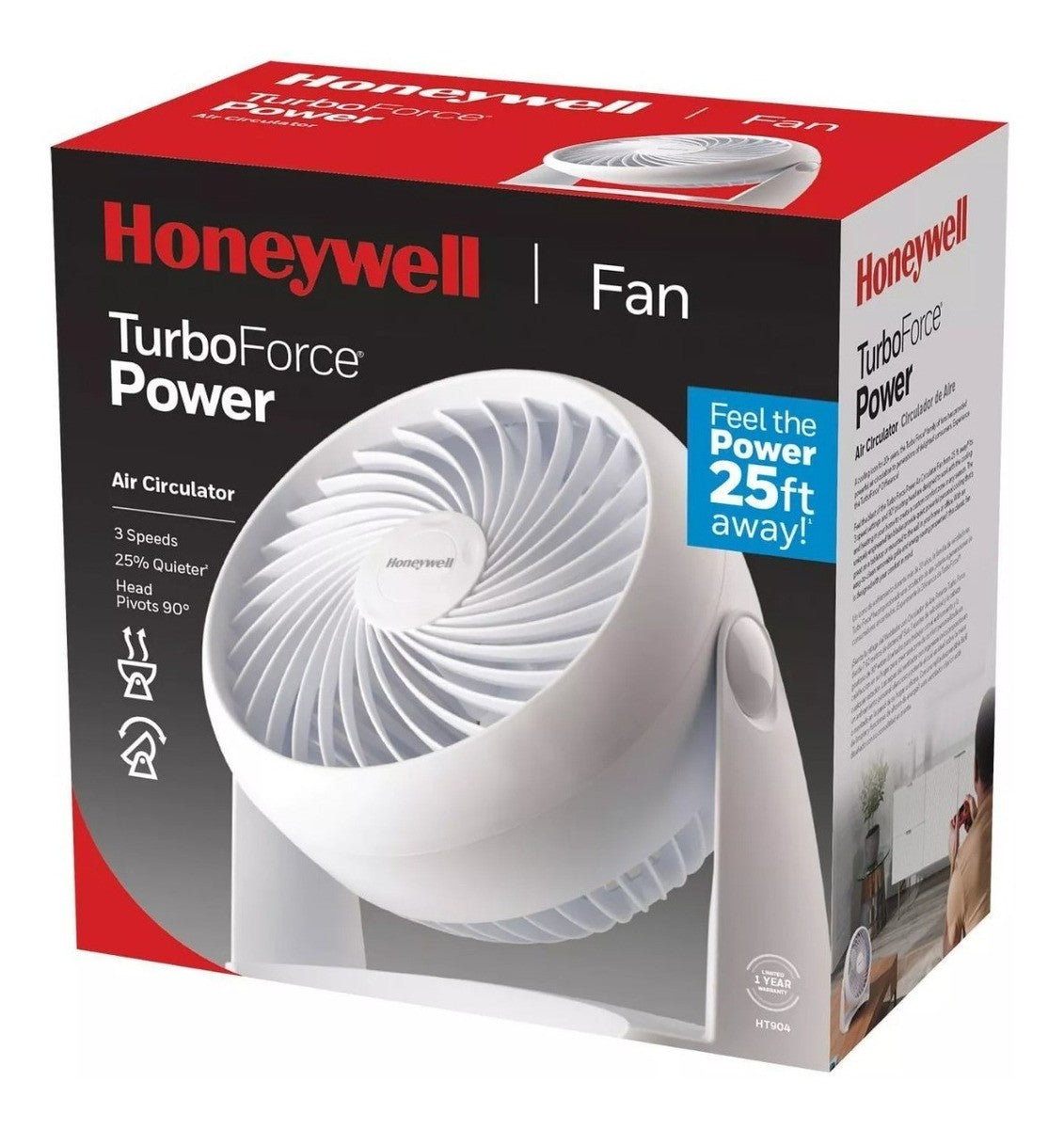 Honeywell Ventilador Mesa Circulaci0n Aire Turbo Force Power
