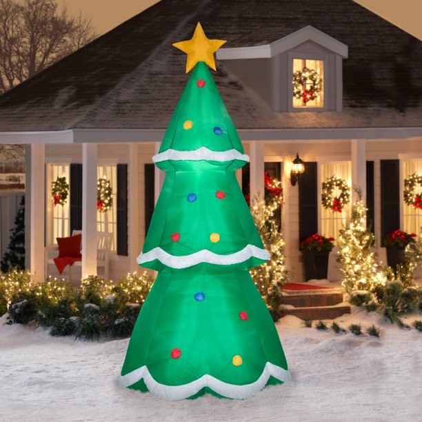Holiday Time: Yard Inflable Christmas Tree, 10 ft