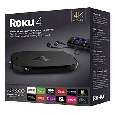Roku 4 Streaming Media Player (4400r) 4k Uhd