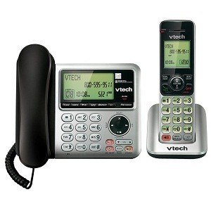 Set De 2 Vtech Telefonos Base Alambrica + Extension Cs6649
