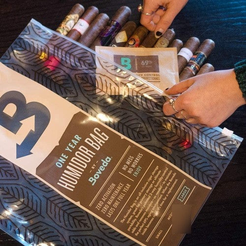 Boveda Humidor Bolsa Grande Con Pack 69% 60- 80 Cigarros