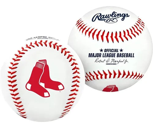 Rawlings Pelota De Baseball Con Logos De Equipo Boston Red Sox