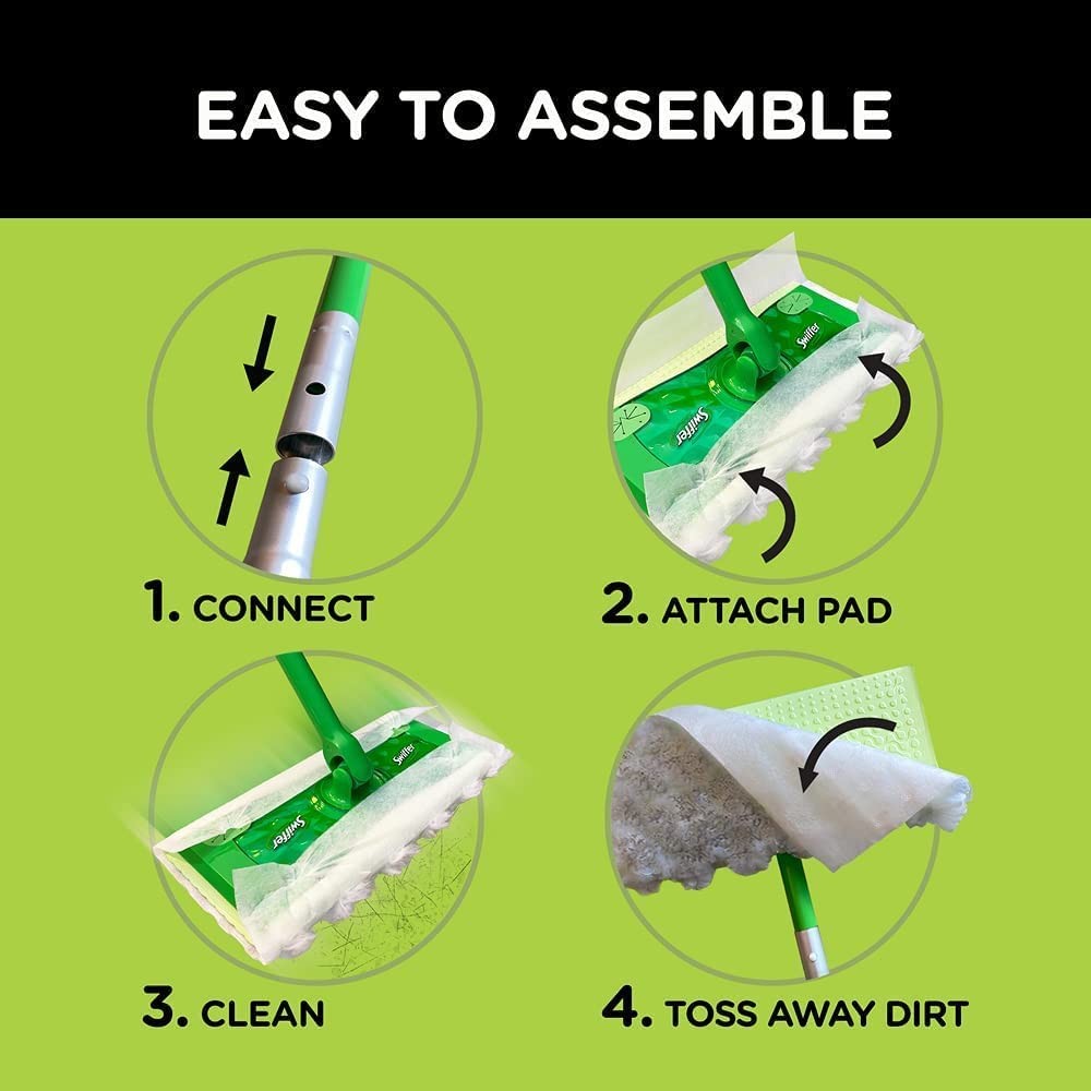 Swiffer Sweeper Dry Sweeping Pad Multi Surface Recargas para trapeadores de piso desempolvados Sin Aroma 52 Paños