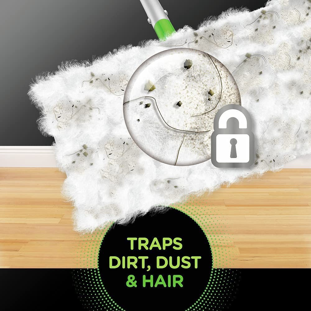 Swiffer Sweeper Dry Sweeping Pad Multi Surface Recargas para trapeadores de piso desempolvados Sin Aroma 52 Paños