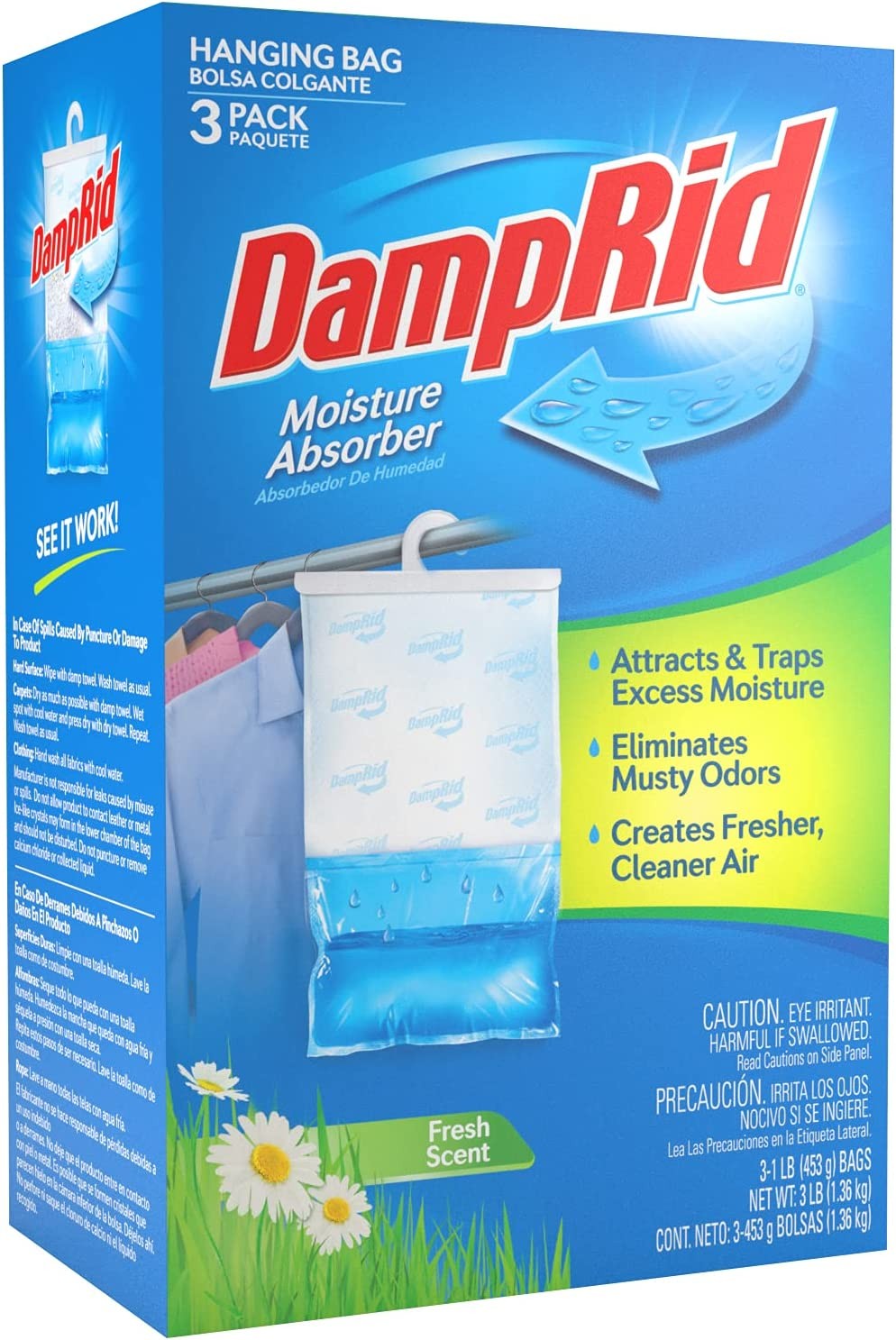 DAMPRID Bolsa para Colgar Esencia Fresca 3 Unidades