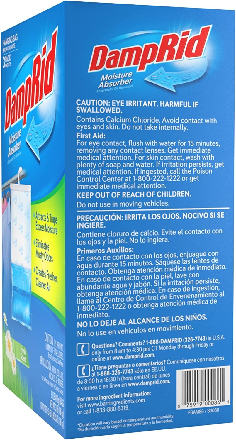 DAMPRID Bolsa para Colgar Esencia Fresca 3 Unidades