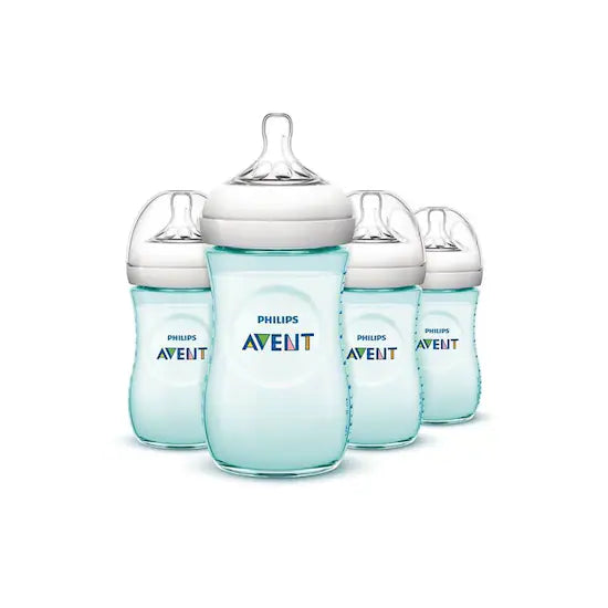 Biberón Avent Natural Azul 9oz 4pz