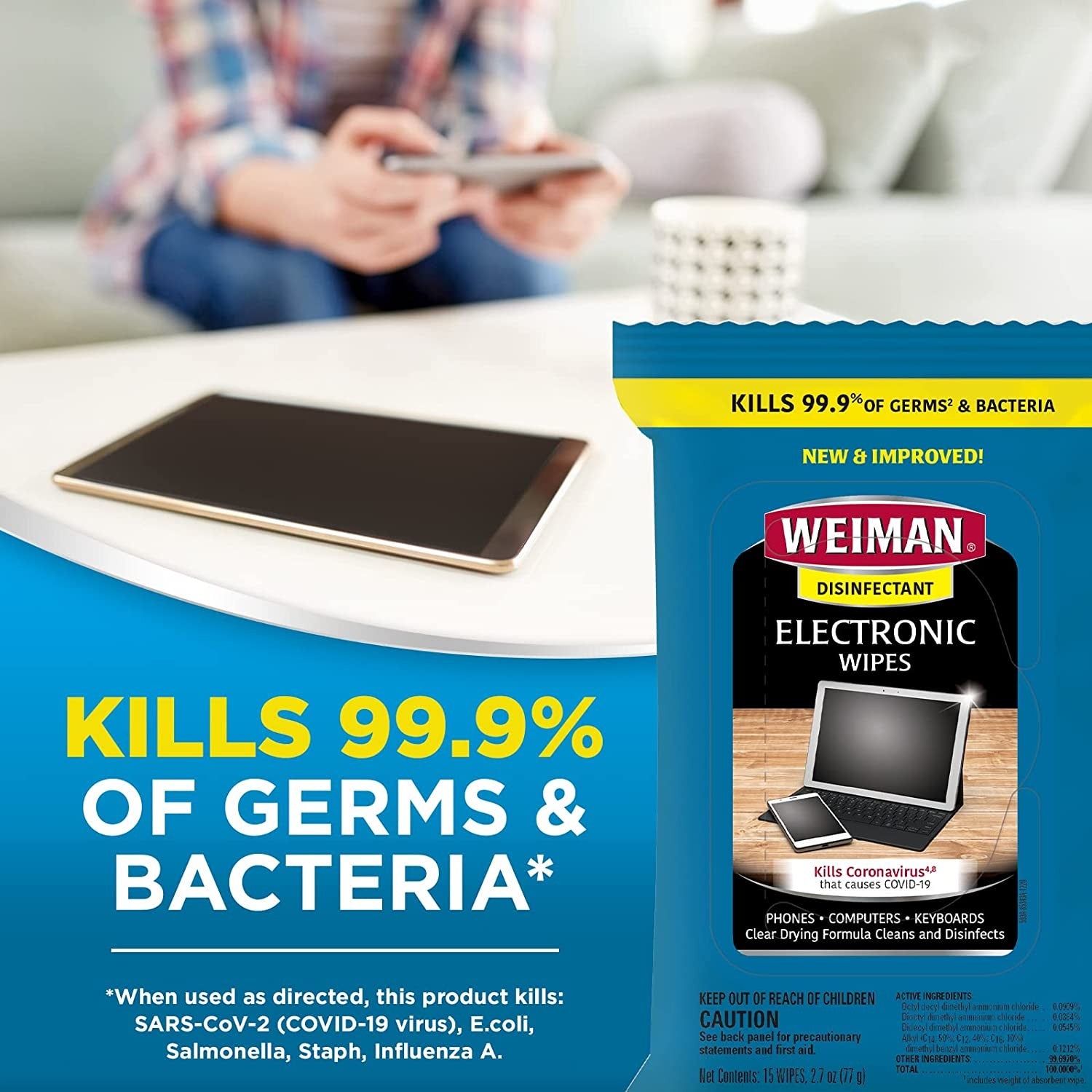 Weiman Toallitas electrónicas, no tóxicas, limpian de forma segura tu pantalla