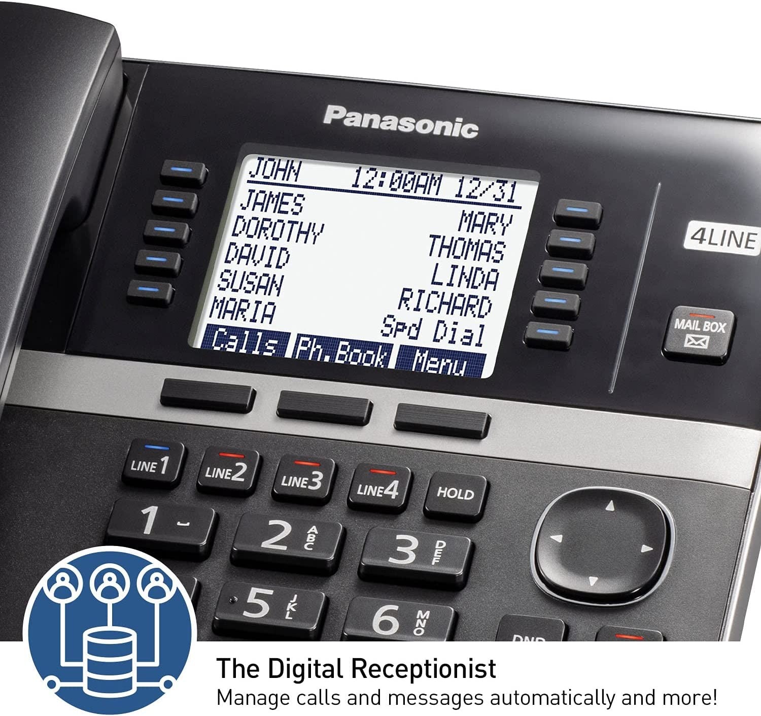 Panasonic Teléfono de oficina teléfono de escritorio KX-TGW420B