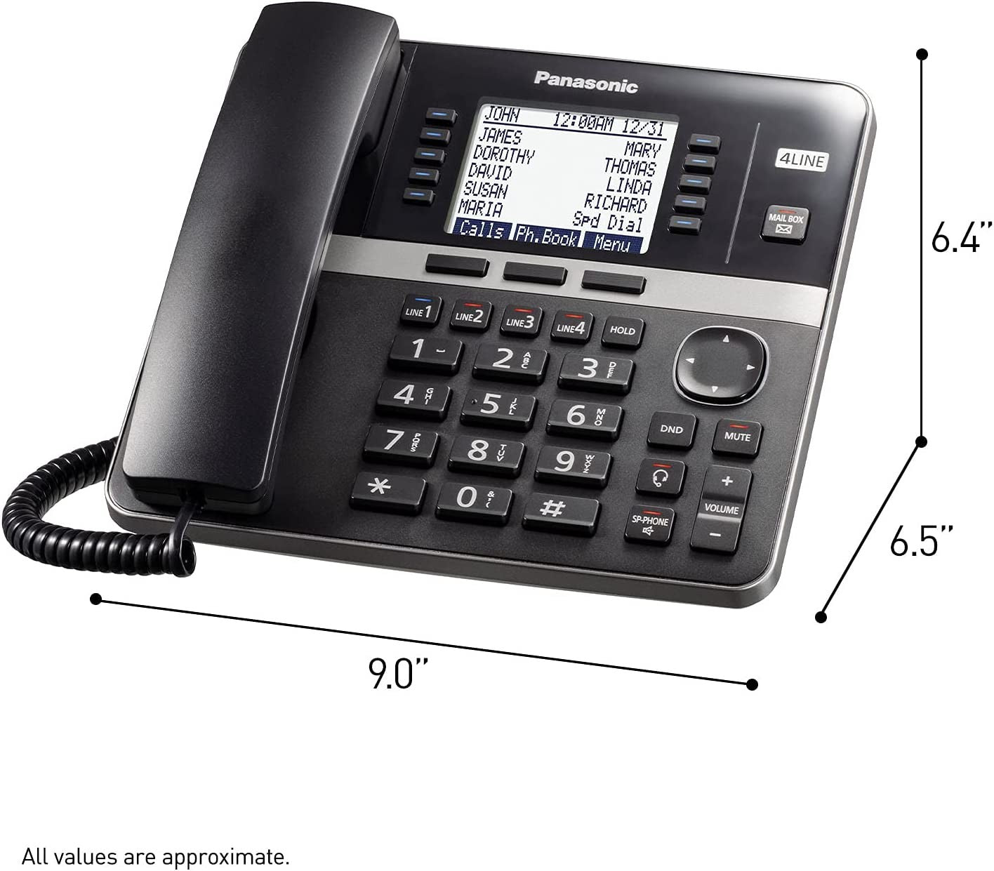 Panasonic Teléfono de oficina teléfono de escritorio KX-TGW420B