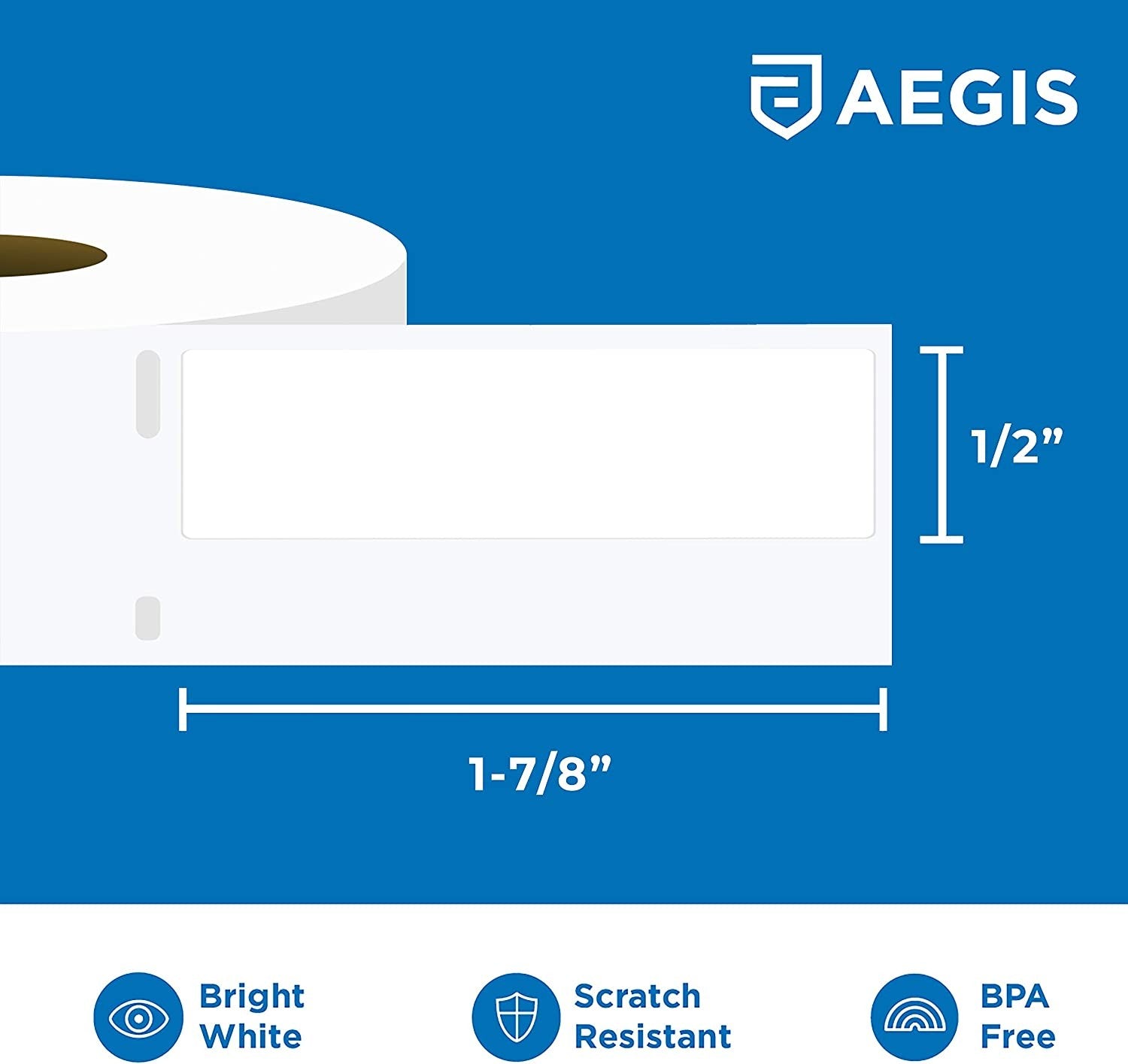 AegisReemplazo de etiquetas térmicas directas compatibles para DYMO 30346 (1/2