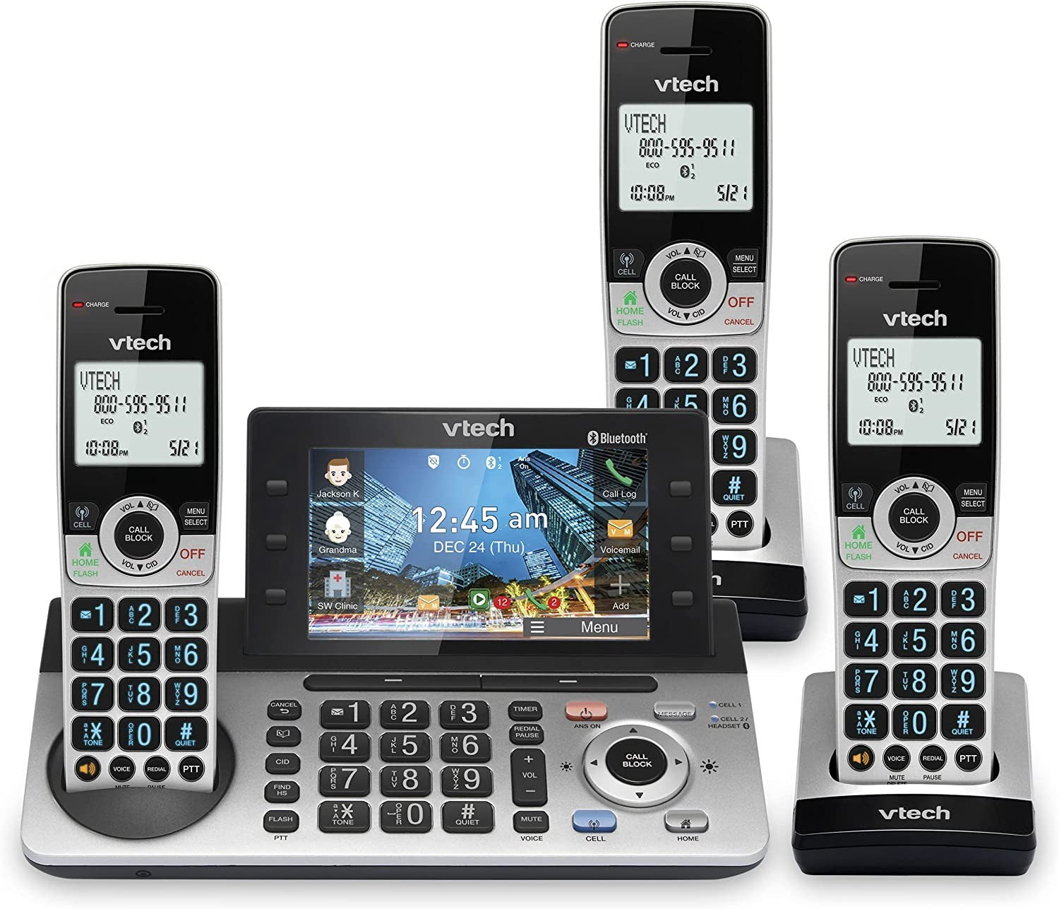 Vtech Is8251-3 Teléfono Inalámbrico Expandible A 3 Teléfonos