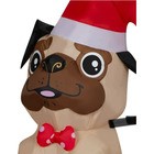 Holiday Time Perrito Pug Navideño Inflable