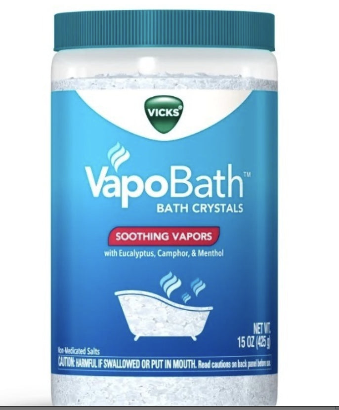 Vicks Vapobath Cristal Vapor Baño Mentol Eucalipto Alcanfor