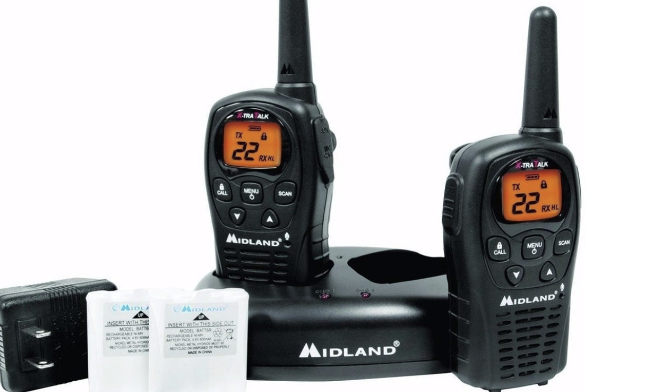 Radios Midland 24 Millas - Con Cargador Y Pilas Lxt500 Vp3