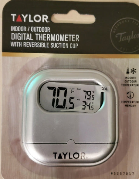 Taylor Digital Termometro Interior/exterior Con Ventosa
