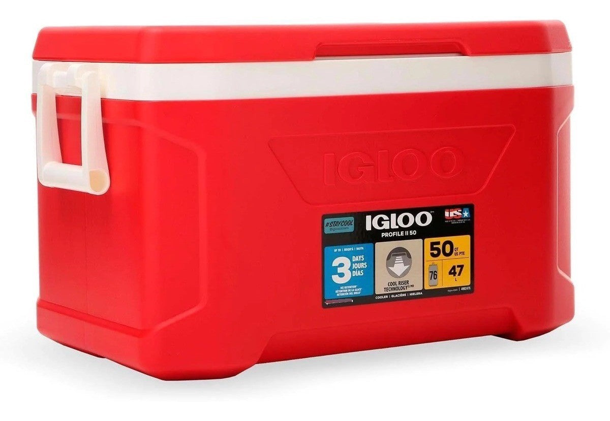 Igloo Hielera De Color Rojo De 50 Qt