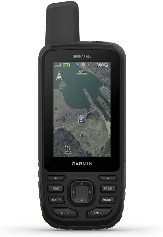 Garmin GPS MAP 66s portátil con multisatélite resistente con sensores y pantalla a color de 3 pulgadas