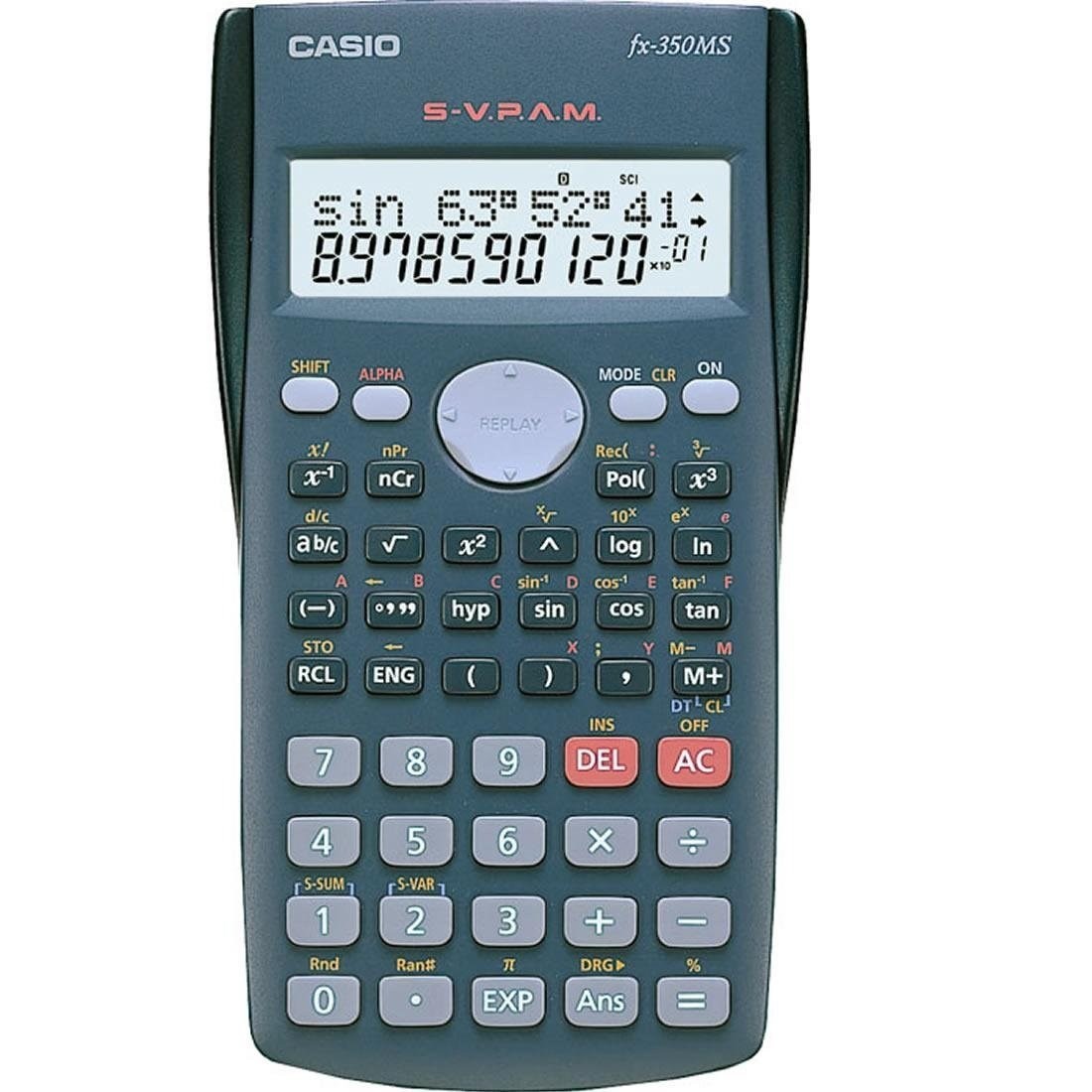 Casio Fx-350ms Calculadora De Fracción Y Estadísticas