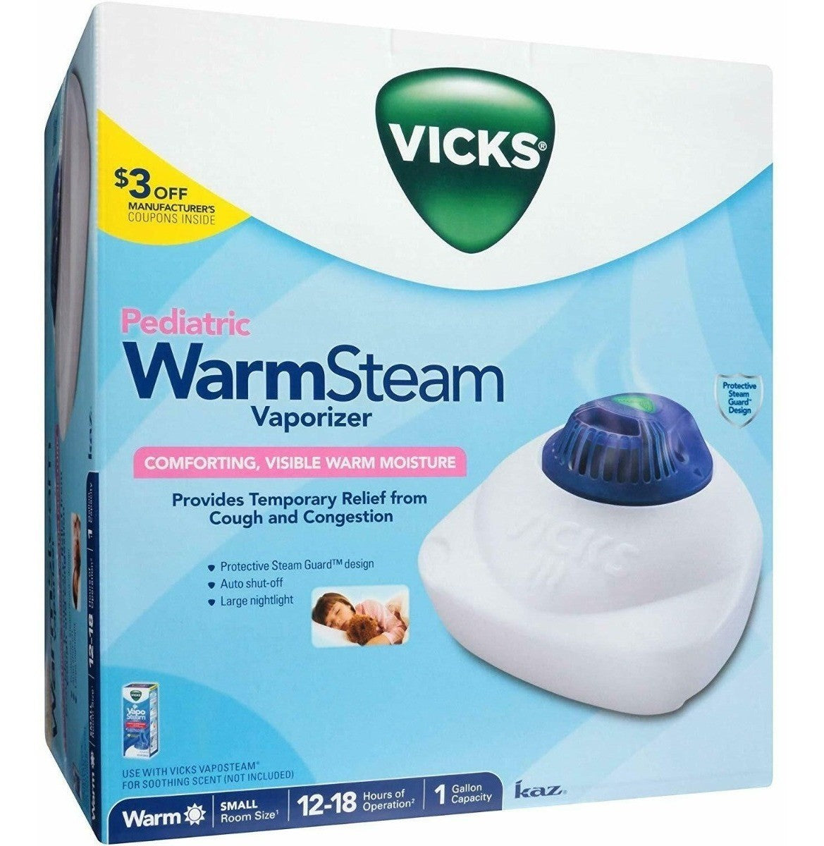 Vicks V105 Vaporizador Pediatrico 1 Galon Luz Nocturna