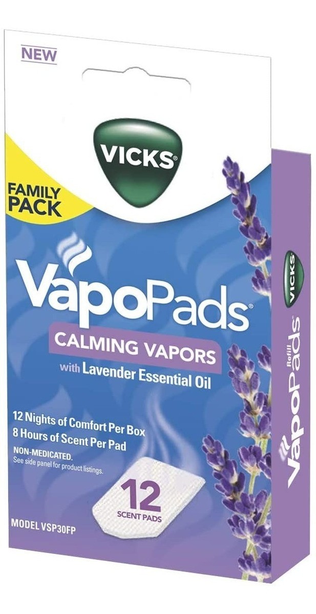Vicks Vapopad Vsp30fp Vapores Calmante Lavanda Pack 12 Pz