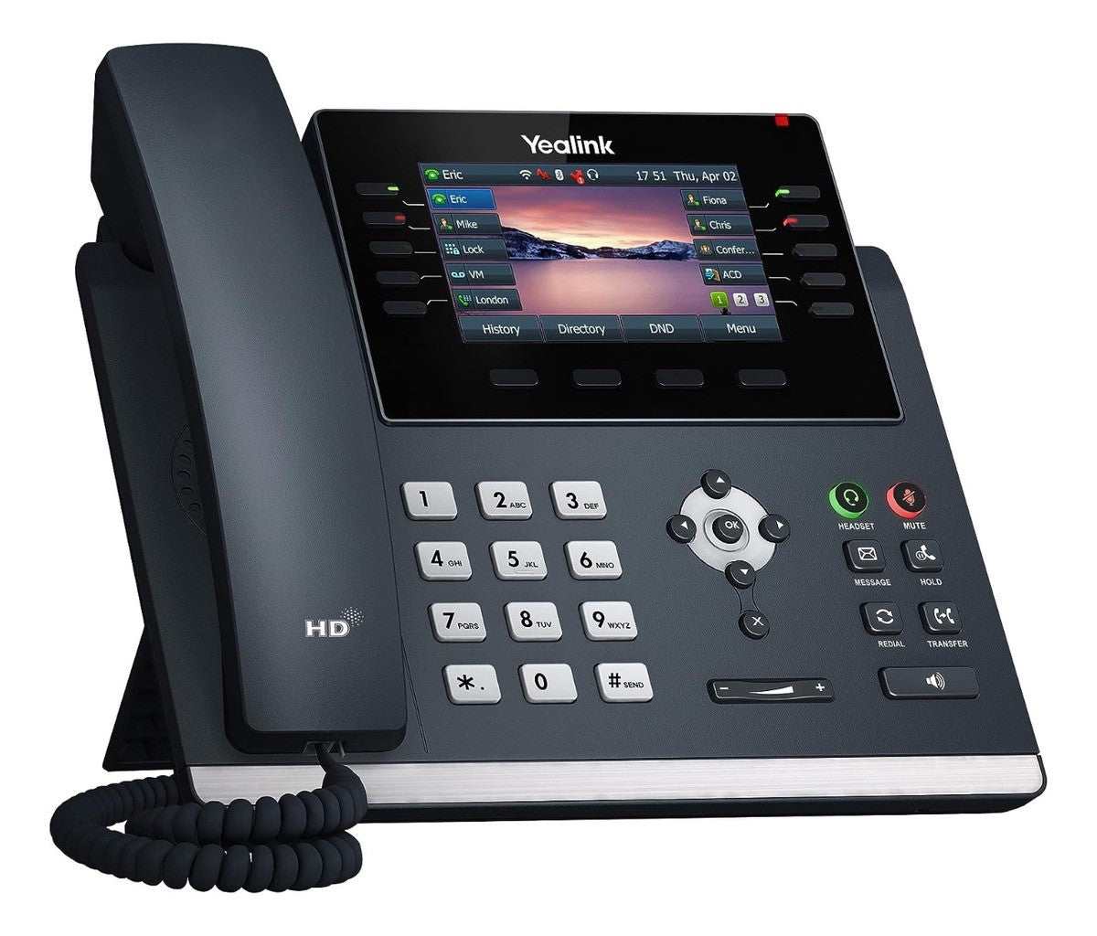 Yealink Ip T46u Telefono Poe 16 Cuentas Dual Usb