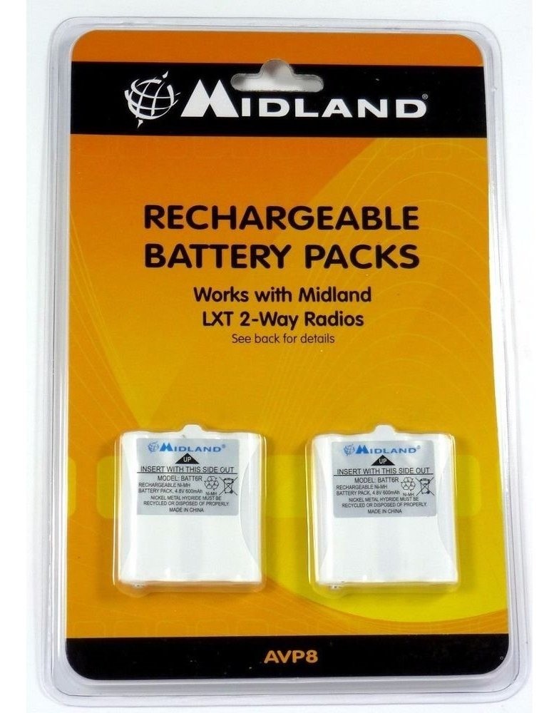 Midland Avp8 Baterias Recargables Paquete Con 2