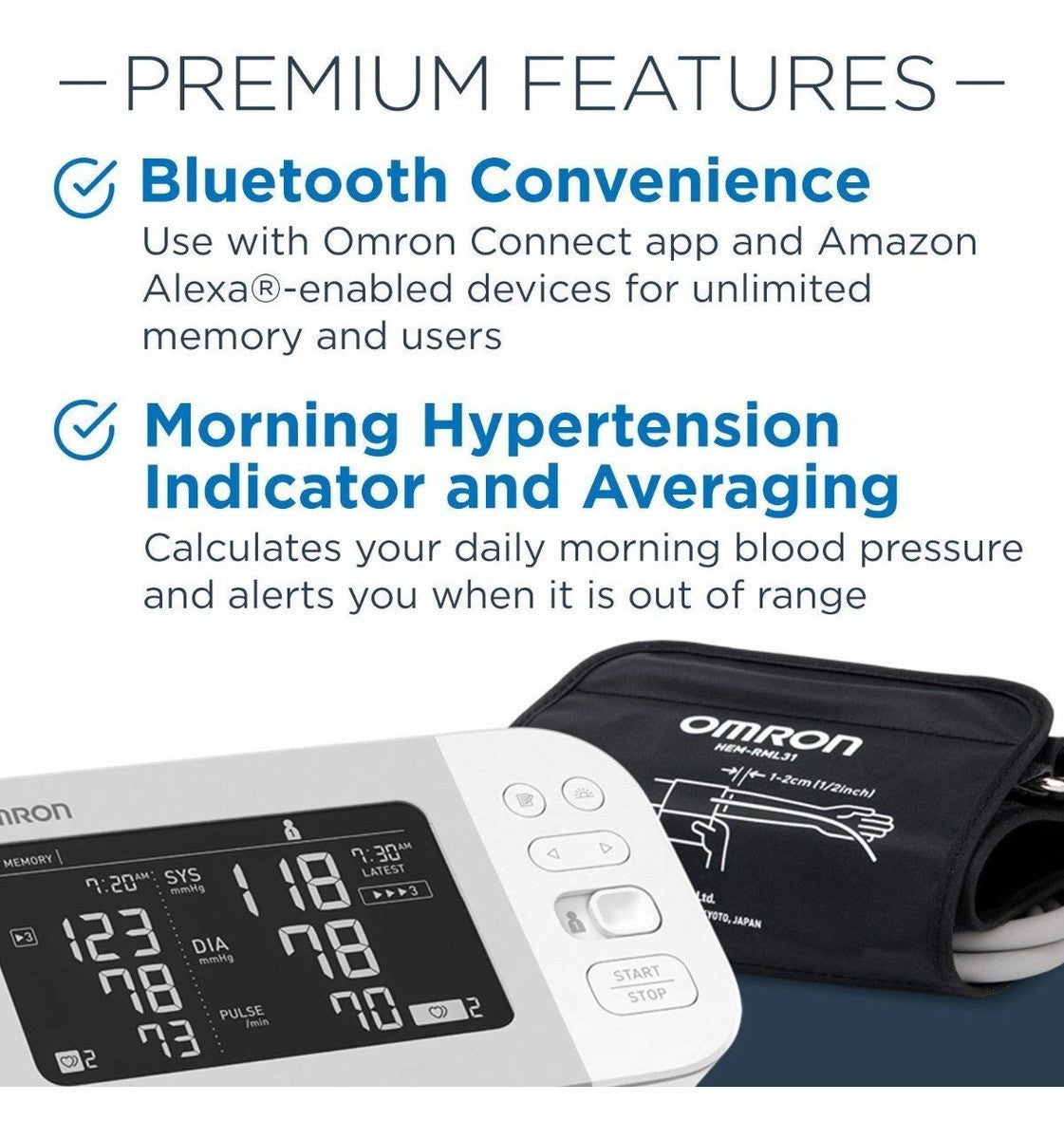 Omron Platinum 10 Series Tensiometro Inalambrico Platino