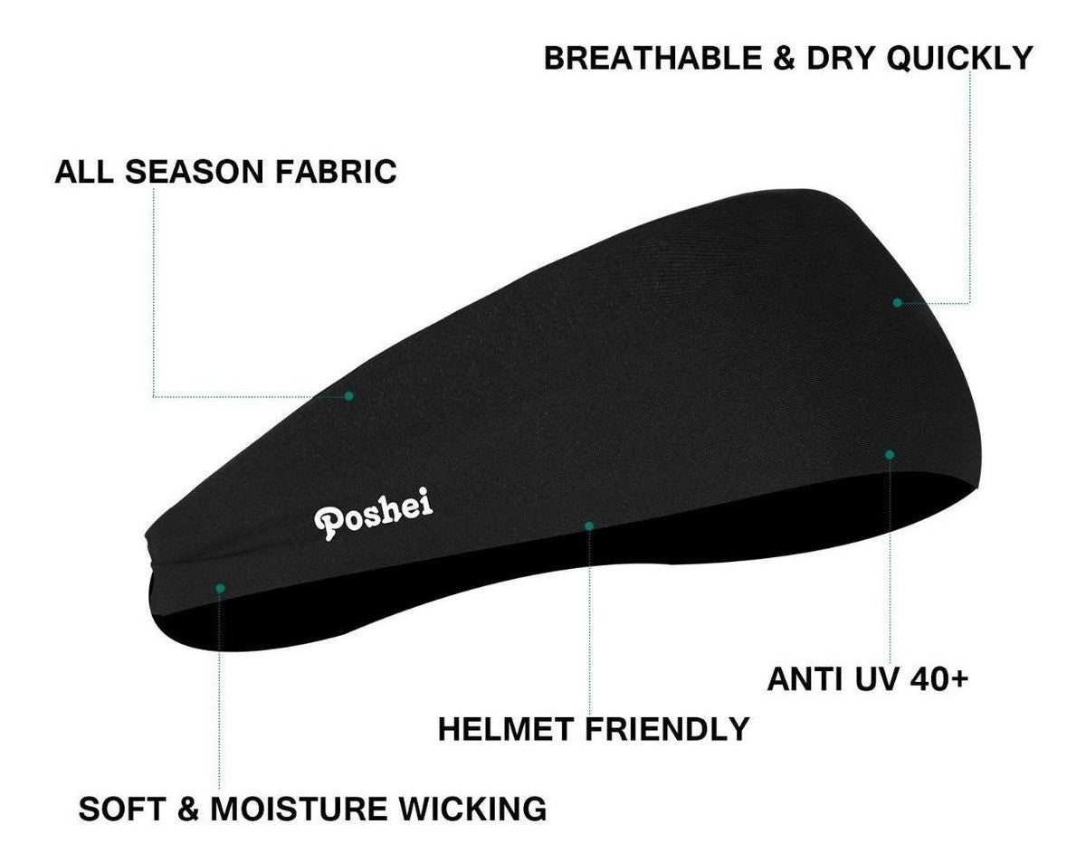 Poshei Diadema Hombre Banda Elastica Para Sudor Deporte 4pz