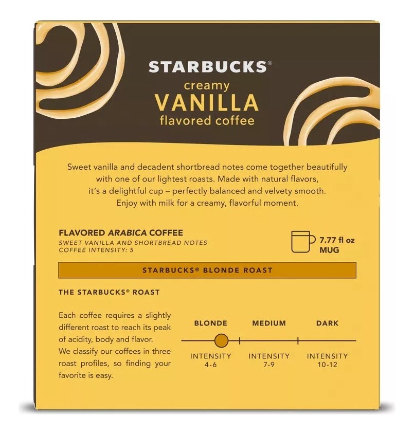 Nespresso Vertuo Starbucks Creamy Vanilla 8 Capsulas