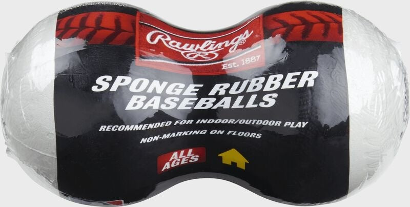 Rawlings Paquete De 2 Pelotas De Béisbol De Goma Esponja