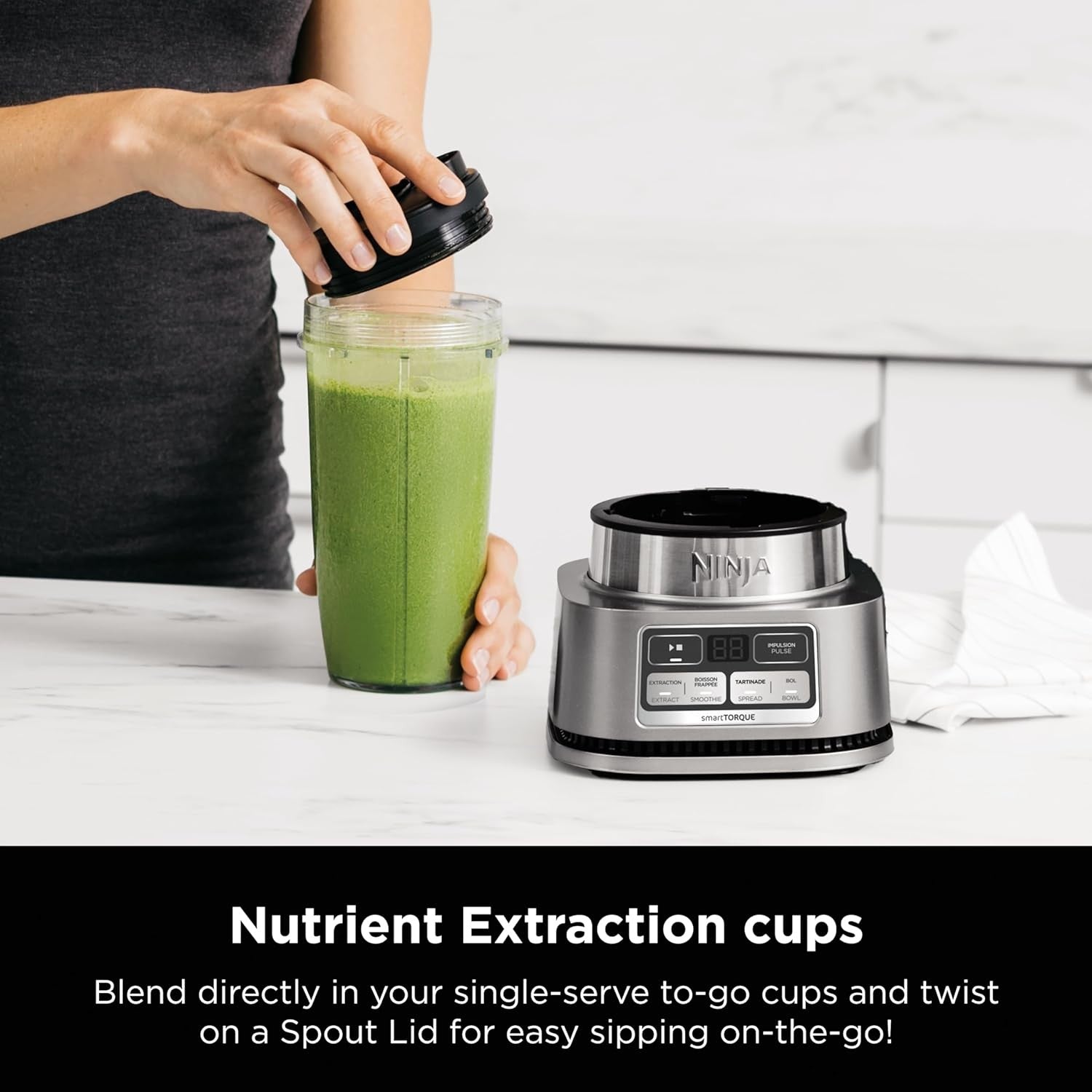 Ninja Smoothie Bowl Licuadora Y Extractor En Vaso