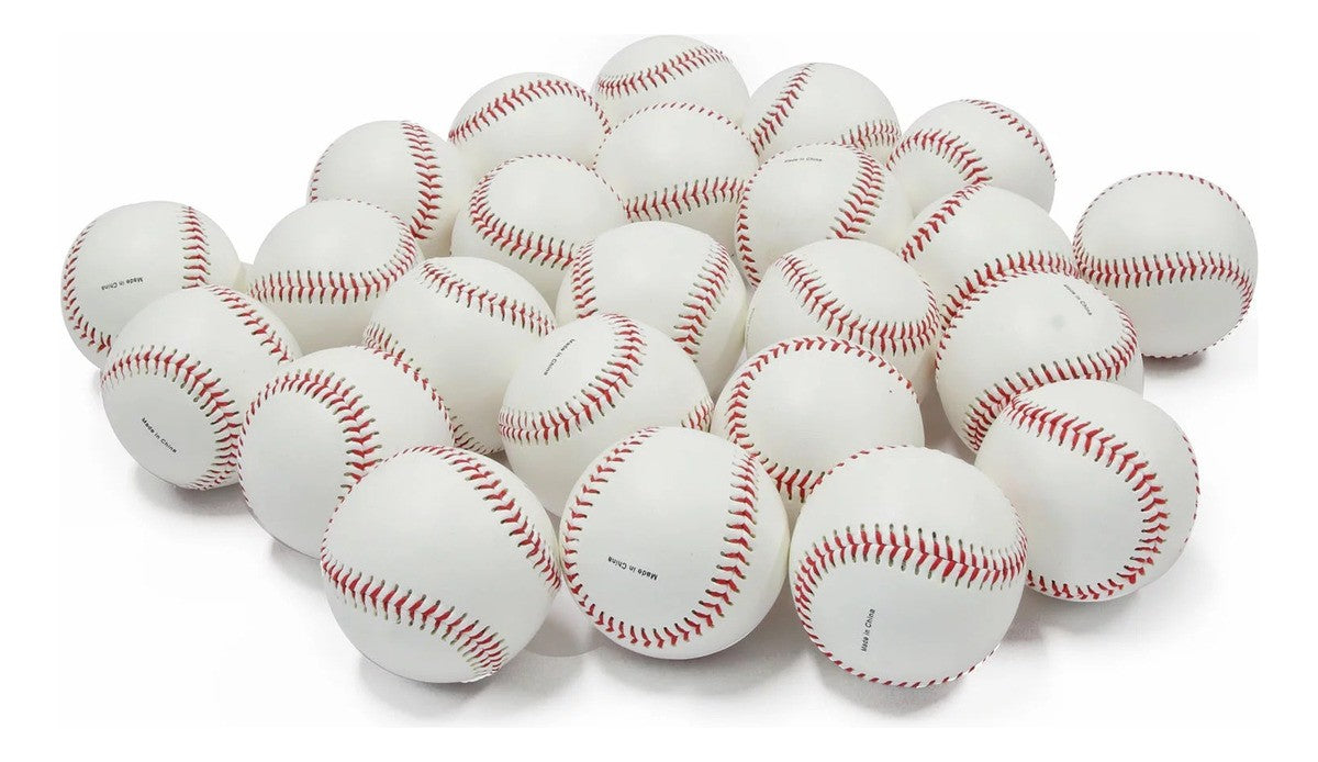 Athletic Works Set De 24 Pelotas Baseballs De Cuero Pvc