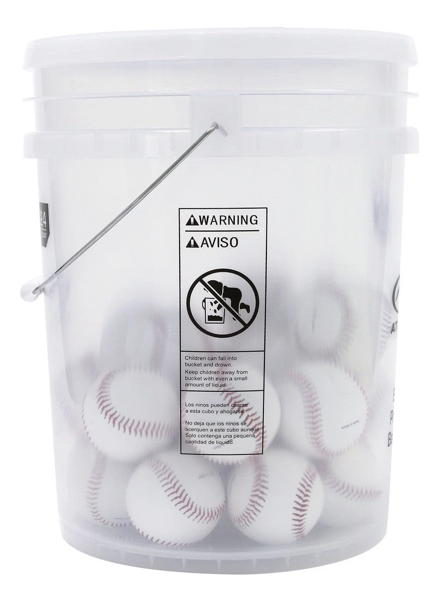 Athletic Works Set De 24 Pelotas Baseballs De Cuero Pvc