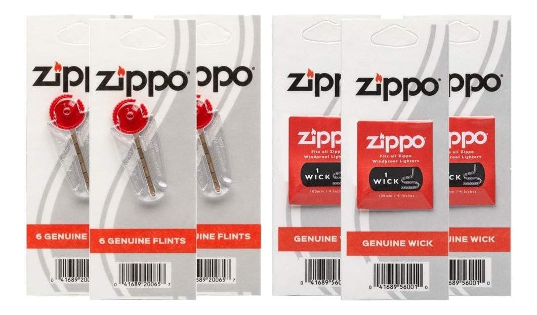 Zippo Modelo Flints & Wicks Co-pack De 6