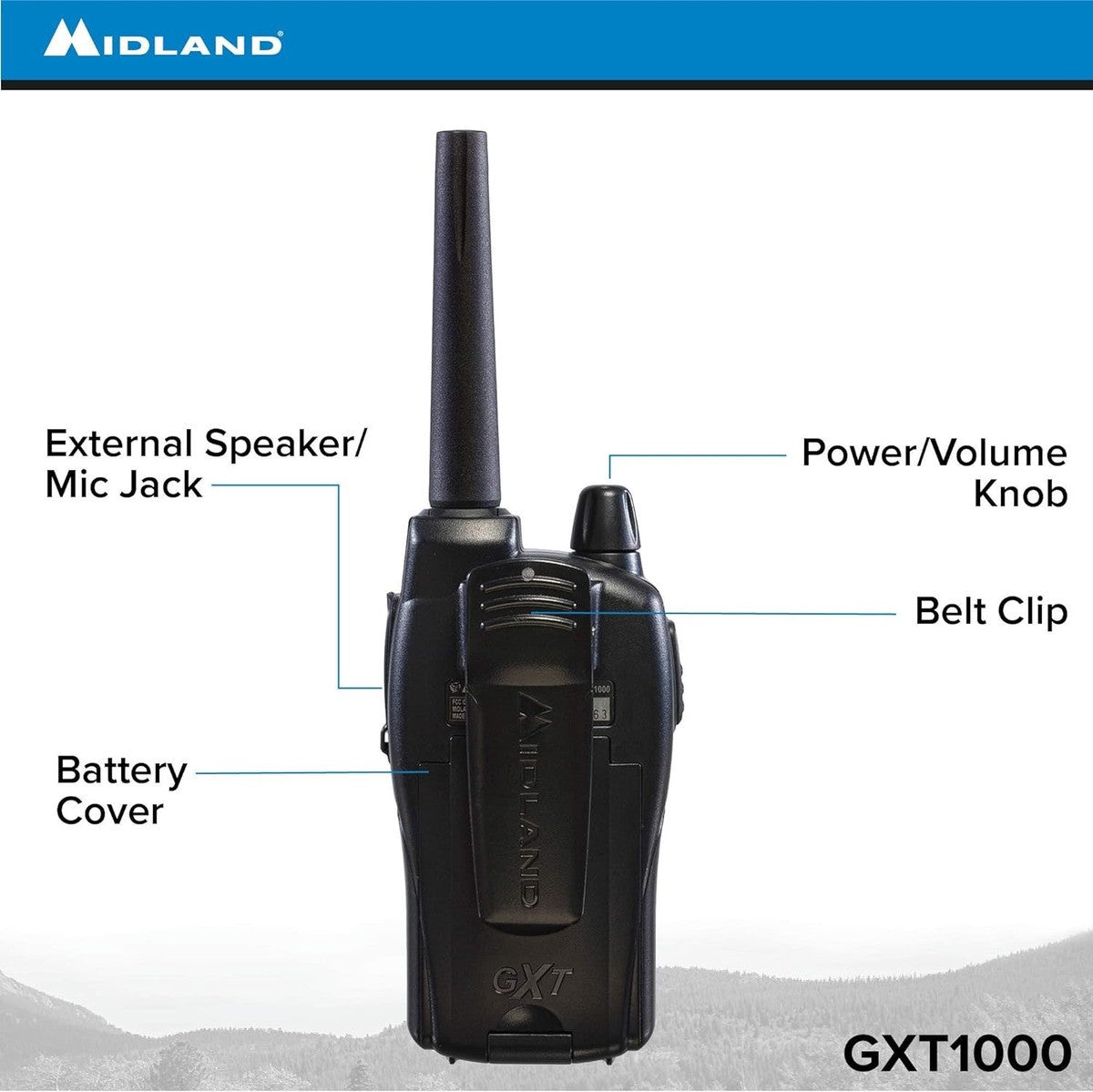 Midland Gxt1000vp4 Radio Bidireccional Gmrs De 50 Canales