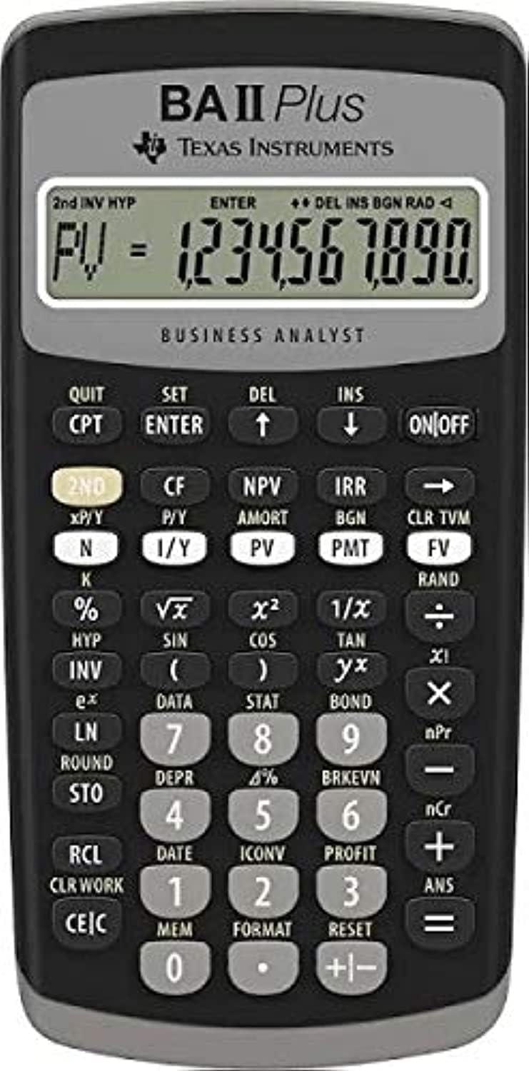 Texas Instruments Ba Ii Plus Calculadora Profesional